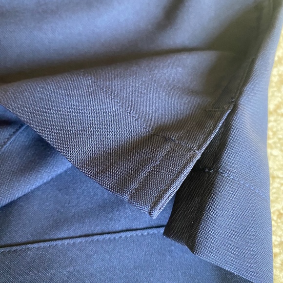 Port Authority shirt short sleeve button up navy Large - Picture 10 of 12